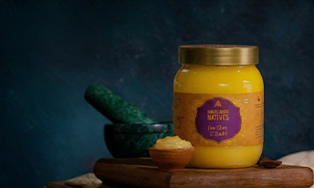 Himalayan Natives pure A2 desi cow ghee jar product image on mobile